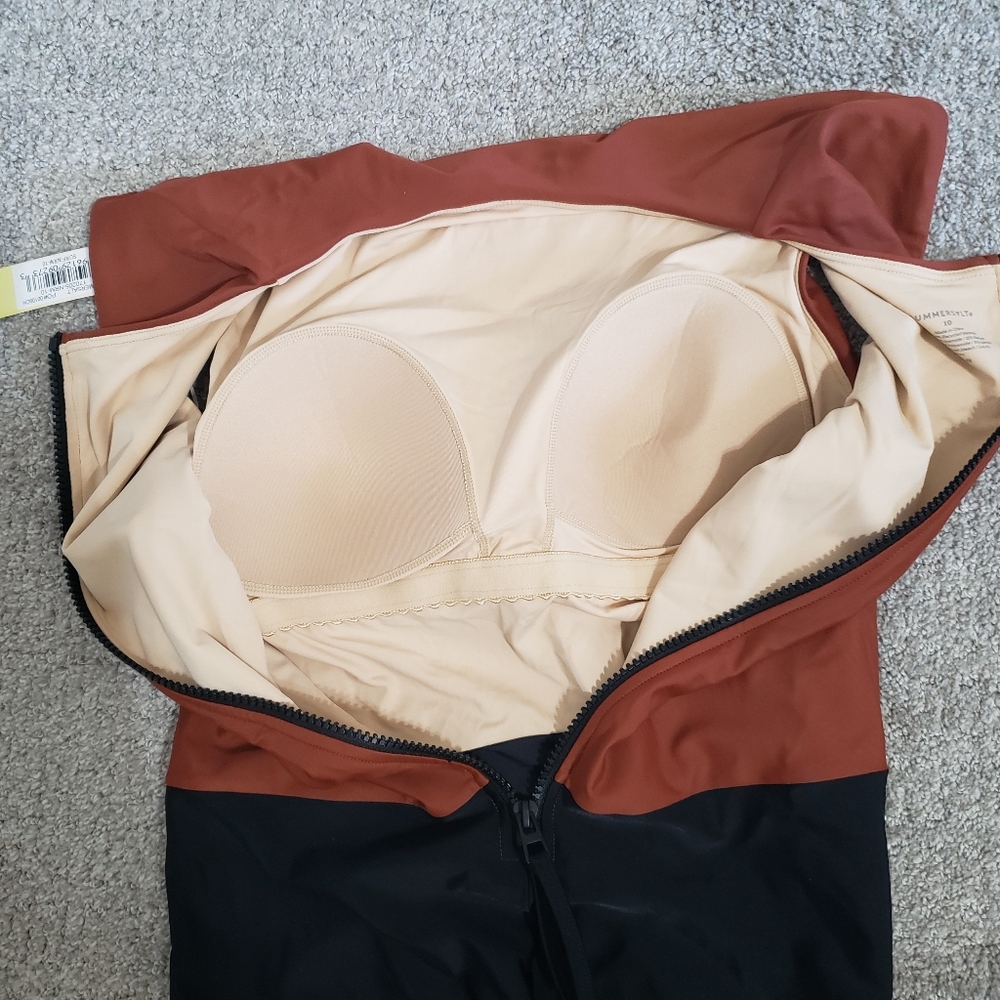 SOLD NWT Summersalt The Surf Swimsuit Amber and Sea Urchin Brown and Black 10 - Picture 8 of 8